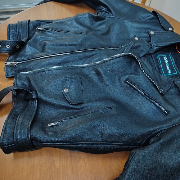 Leather Motorcycle Jacket - Picture 1 of 12